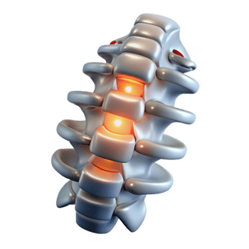 joyful radiant Cybernetic spine with glowing vertebrae and metallic plating NO BACKGROUND with Transparent Background. gallery standard png