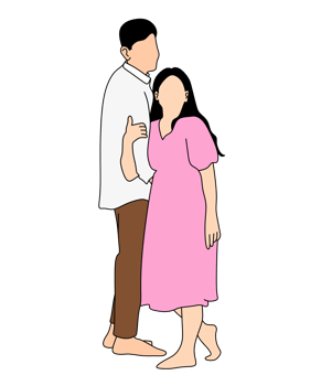 husband and wife, cartoon illustration png