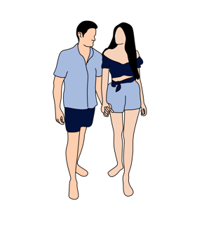 young couple in romantic couple png