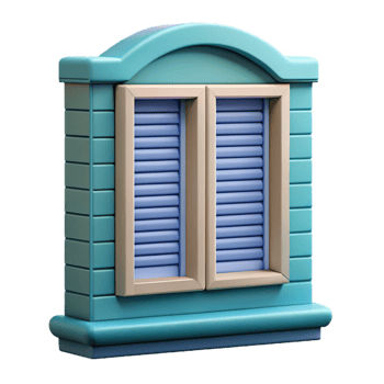 sumptuous abstract Colonial house window shutter, NO BACKGROUND with Transparent Background. impeccable png