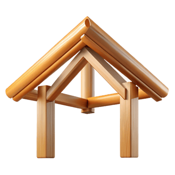 signature classic Wooden rafter, exposed beam, NO BACKGROUND with Transparent Background. authentic png