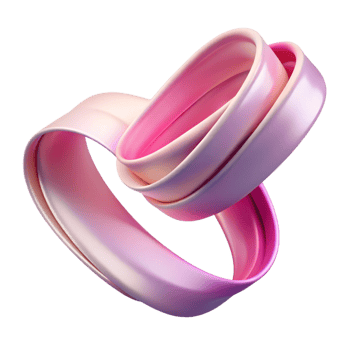 pristine notable A flowing ribbon in shades of pink and white. NO BACKGROUND with Transparent Background. png