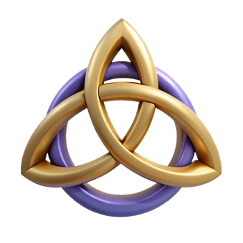 melancholic spectacular Triple Goddess symbol, Celtic, NO BACKGROUND with Transparent Background. gallery standard png