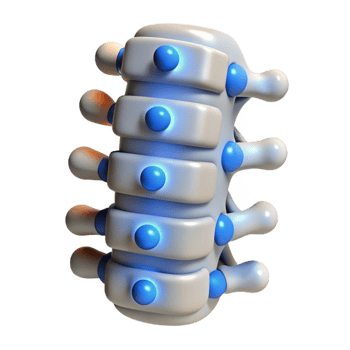wonderful tropical Cybernetic spine implant with glowing nodes NO BACKGROUND with Transparent Background. detailed png