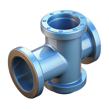 mesmerizing tropical CAD model of a pipe fitting NO BACKGROUND with Transparent Background. detailed png