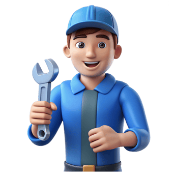 standout vintage Mechanic holding wrench NO BACKGROUND with Transparent Background. museum quality png