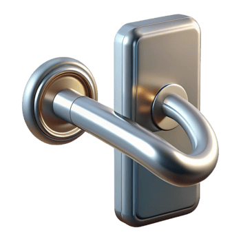 striking creative Door handle NO BACKGROUND with Transparent Background. detailed png