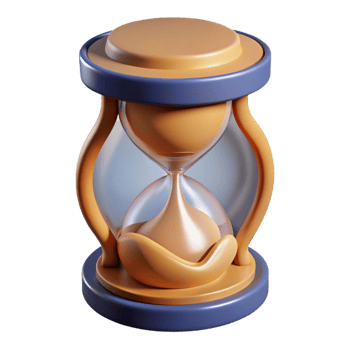 radiant rare A stylized, winged hourglass, filled with swirling sand. NO BACKGROUND with Transparent Background. png