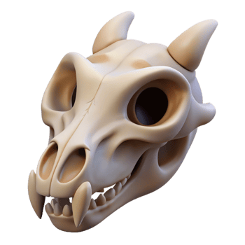 wonderful notable Animal skull NO BACKGROUND with Transparent Background. png