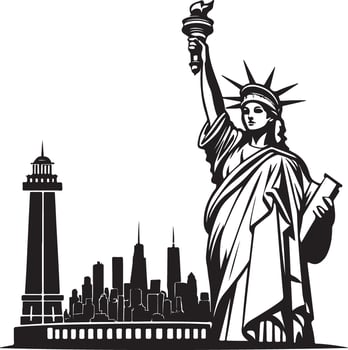 Statue of Liberty Silhouette for Designers vector