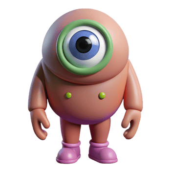 radiant harmonious tropical Cyclops, one-eyed giant NO BACKGROUND with Transparent Background. top-tier png