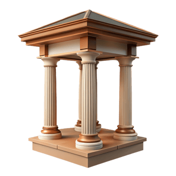 stunning rare Craftsman bungalow porch column, NO BACKGROUND with Transparent Transparent Background. png