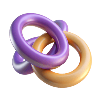fascinating futuristic A pair of intertwined wedding rings. NO BACKGROUND with Transparent Background. authentic png