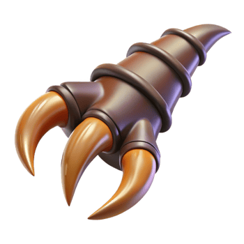 rare geometric A fearsome dragon claw, sharp talons extended. NO BACKGROUND with Transparent Background. exclusive png