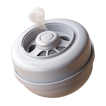 distinguished contemporary Smoke detector NO BACKGROUND with Transparent Background. 8K png