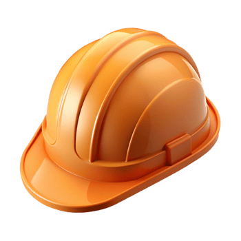 splendid harmonious impressionist Construction worker helmet, hard hat, safety, NO BACKGROUND with Transparent Background. 8K png