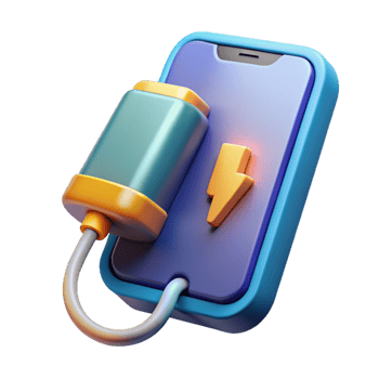 romantic beautiful Smartphone, charging, battery icon NO BACKGROUND with Transparent Background. flawless png