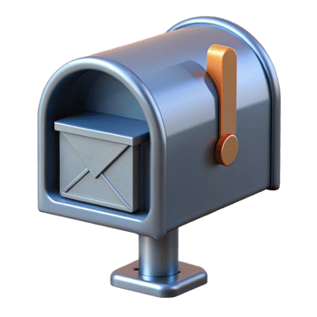 notable tropical Mail box, metal container, NO BACKGROUND with Transparent Background. refined png
