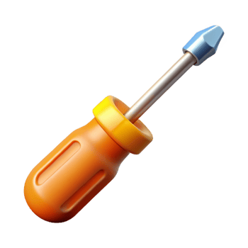 dramatic retro Screwdriver NO BACKGROUND with Transparent Background. premium png