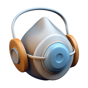 melancholic spectacular Dust mask NO BACKGROUND with Transparent Background. genuine png