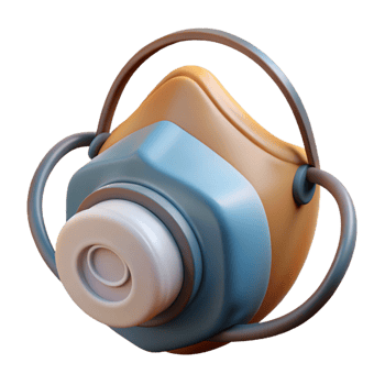 notable baroque Dust mask NO BACKGROUND with Transparent Background. ultra HD png