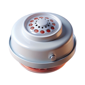 beautiful joyful nordic Smoke detector NO BACKGROUND with Transparent Background. authentic png