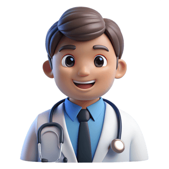 captivating traditional Doctor, stethoscope around neck, NO BACKGROUND with Transparent Background. crisp png