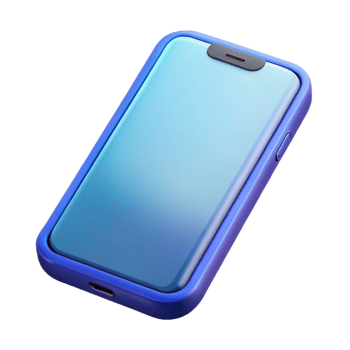 harmonious hypnotic Mobile phone, touchscreen display, NO BACKGROUND with Transparent Background. handcrafted png