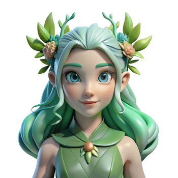 exquisite distinctive A Nymph, beautiful female nature spirit, NO BACKGROUND with Transparent Background. png