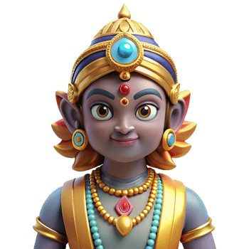 magnificent retro An Indian Deity, adorned with jewels and intricate clothing, NO BACKGROUND with Transparent Background. sharp png