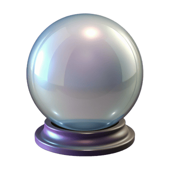 ethereal majestic A Crystal Ball, smooth and clear, NO BACKGROUND with Transparent Background. impeccable png