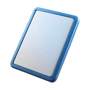 peaceful impressive Tablet computer displaying a blank screen, NO BACKGROUND with Transparent Background. 4K png
