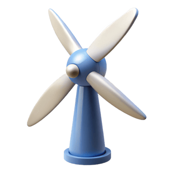 unparalleled rustic Wind turbine blade rotating slowly, NO BACKGROUND with Transparent Background. authentic png