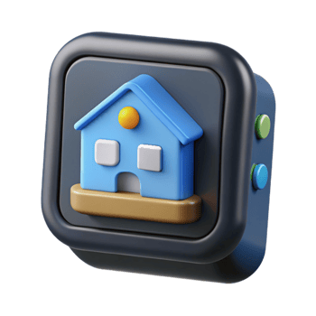 mesmerizing calm bohemian Smart home hub with touchscreen display, NO BACKGROUND with Transparent Background. 8K png