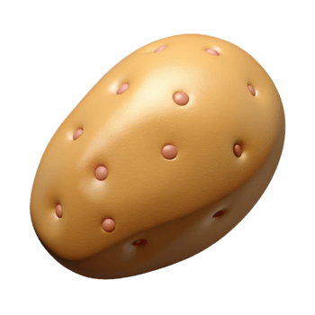 acclaimed geometric Potato NO BACKGROUND with Transparent Background. precision png