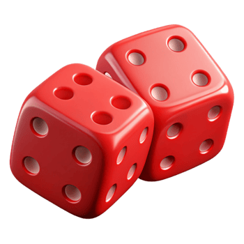 immaculate bohemian A pair of red dice, showing snake eyes, NO BACKGROUND with Transparent Background. 8K png
