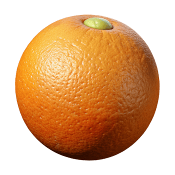 whimsical beautiful A single, ripe orange, with textured peel, NO BACKGROUND with Transparent Background. exclusive png