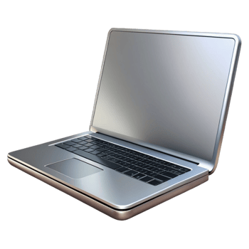 beautiful inspired A sleek, silver laptop computer, closed. NO BACKGROUND with Transparent Background. png
