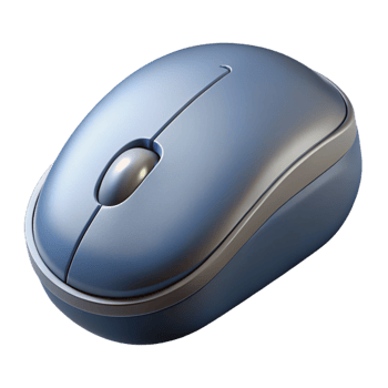 dramatic immaculate A single computer mouse, ergonomic design. NO BACKGROUND with Transparent Background. detailed png