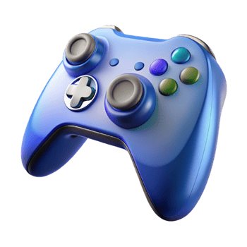breathtaking bold coastal A gaming controller, Xbox style. NO BACKGROUND with Transparent Background. masterfully captured png