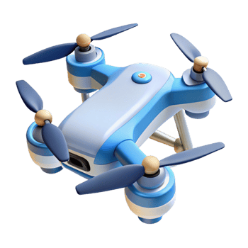 sought-after tropical A drone, quadcopter design. NO BACKGROUND with Transparent Background. professional png