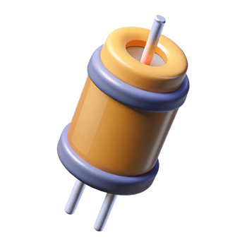 passionate spectacular A capacitor, electronic component. NO BACKGROUND with Transparent Background. artisan png