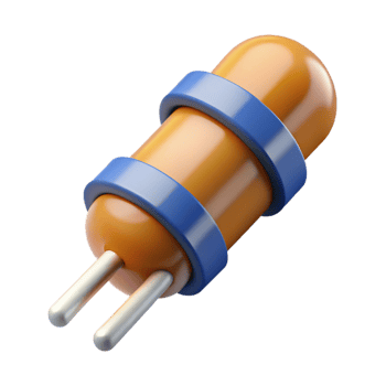 magnificent geometric A resistor, electronic component. NO BACKGROUND with Transparent Background. genuine png