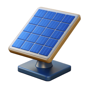 vibrant celebrated A solar panel, photovoltaic cell. NO BACKGROUND with Transparent Background. png