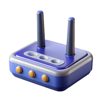 spectacular melancholic tropical A wireless router, network device. NO BACKGROUND with Transparent Background. precision png