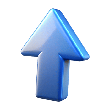 impressive unforgettable A single, stylized arrow pointing upwards, made of light. NO BACKGROUND with Transparent Background. png