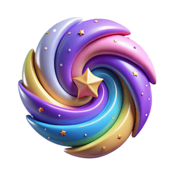 pristine acclaimed A dynamic, swirling galaxy of colorful stars. NO BACKGROUND with Transparent Background. png