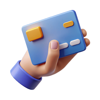 memorable elegant A single, stylized hand holding a credit card. NO BACKGROUND with Transparent Background. flawless png