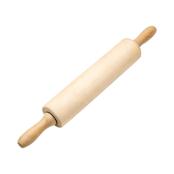 Rolling pin made of wood, perfect for baking and cooking enthusiasts png
