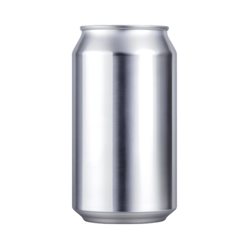 shiny metal can ready for recycling, showcasing its smooth surface and sleek design png